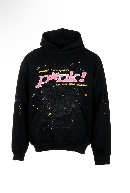 Sp5der “p*nk” black hoodie