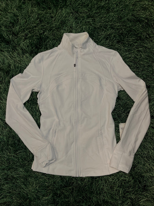 lululemon white womans zip up