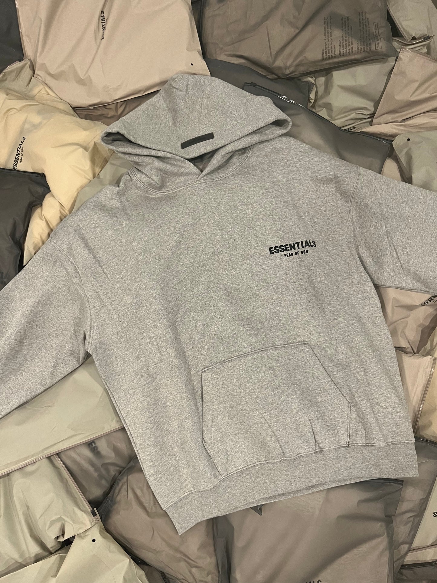 essential “Dark oatmeal” hoodie